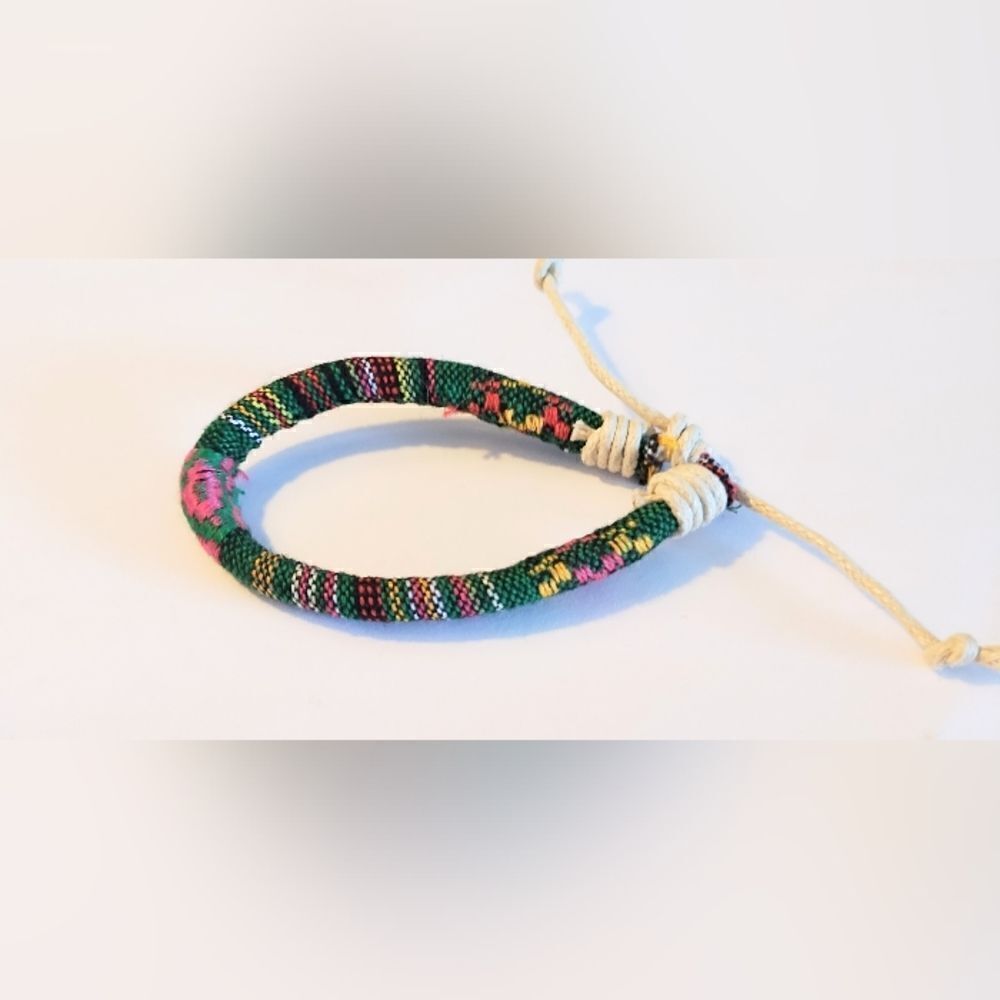 Men's bracelet‎ stripped hemp punk new d24